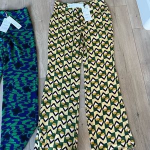 Zara Hip pants. Flare and smooth silky material